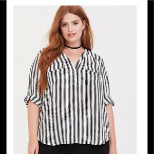 Black & white Harper blouse - Torrid